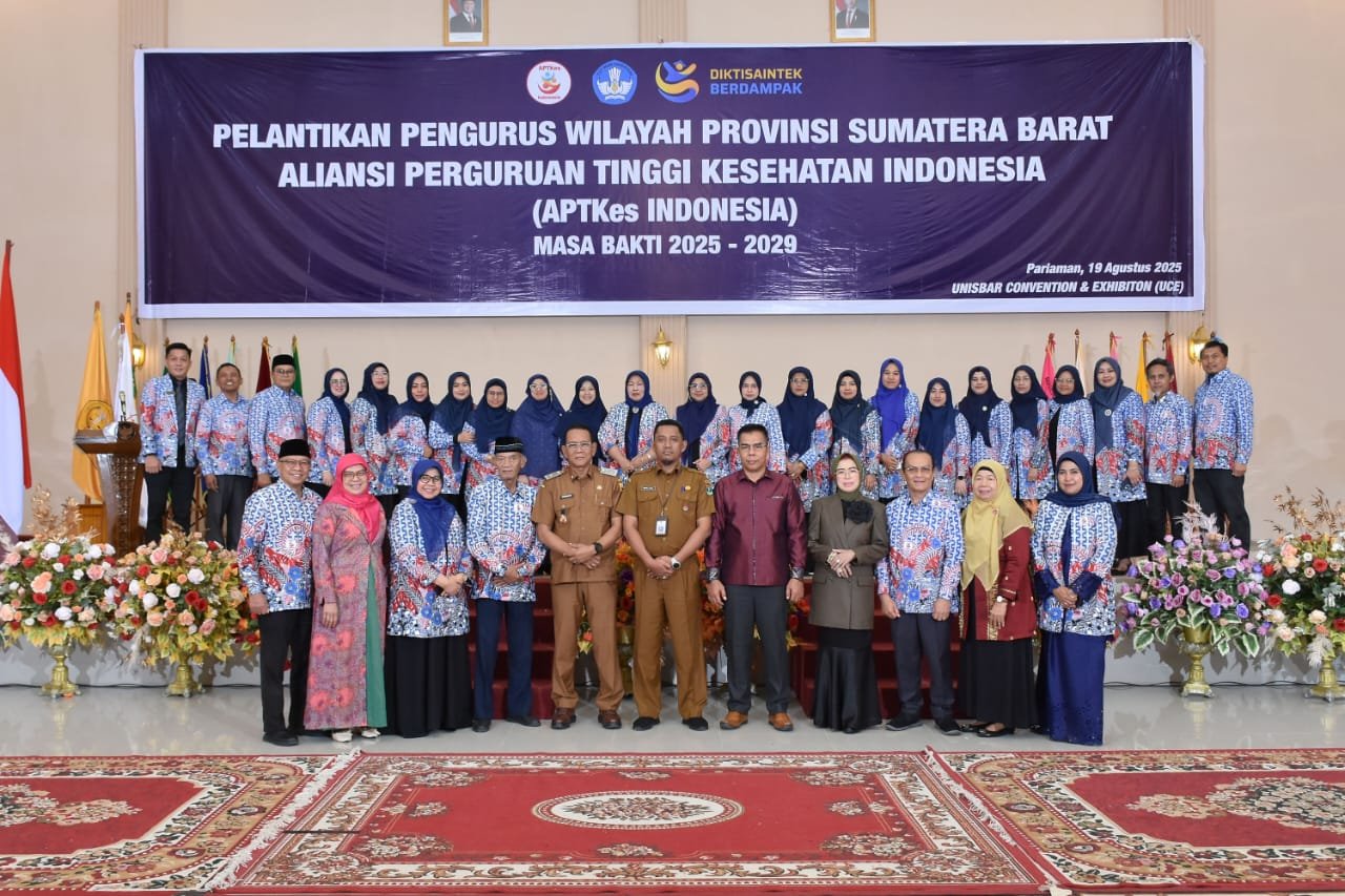Resmi Dilantik di Pariaman, Pengurus APTKes Sumbar Siap Kolaborasi dan Jawab Tantangan Pendidikan Kesehatan